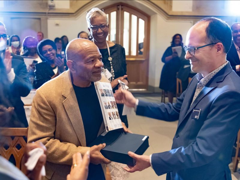 Rev. Dr. William Turner is honored during the 50th anniversary celebration.