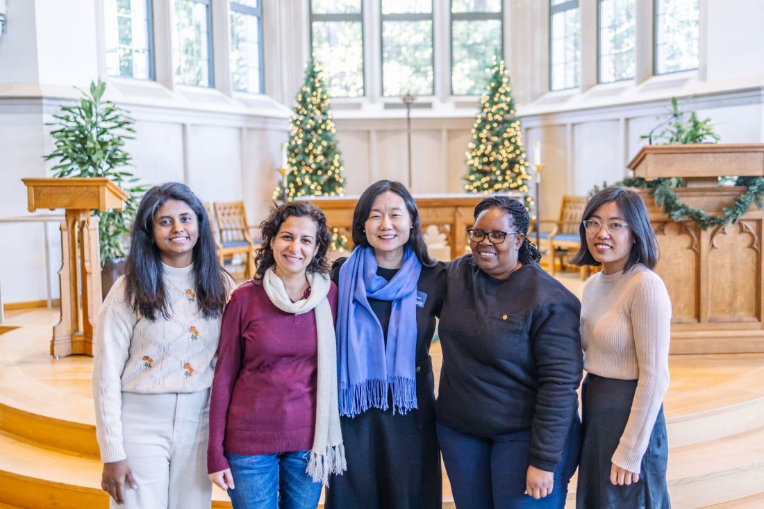 Global Th.M. students pose with Jung Choi in Goodson Chapel