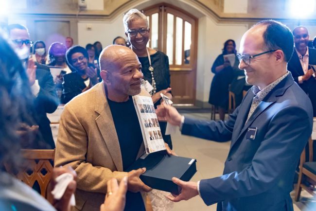Rev. Dr. William Turner is honored during the 50th anniversary celebration.