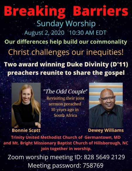 2020 Joint sermon on Zoom info, details at end of this article