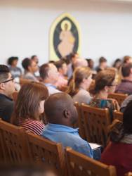 Incoming students attended orientation services in Goodson Chapel.