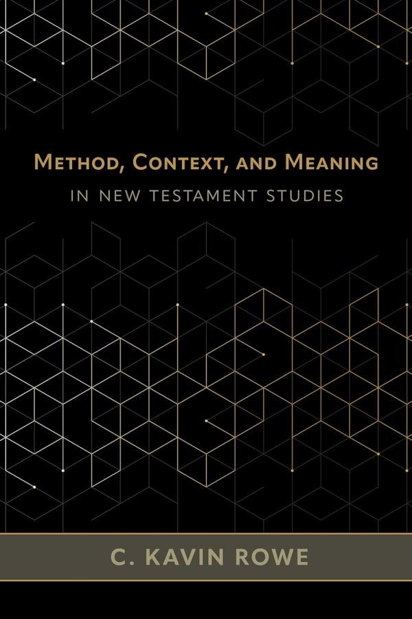 "Method, Context, and Meaning in New Testament Studies" book cover; black with gold detailing