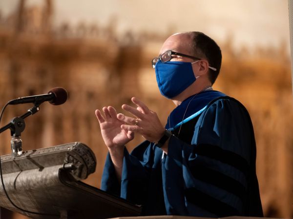 Dean Colón-Emeric preaches during the 95th Opening Convocation