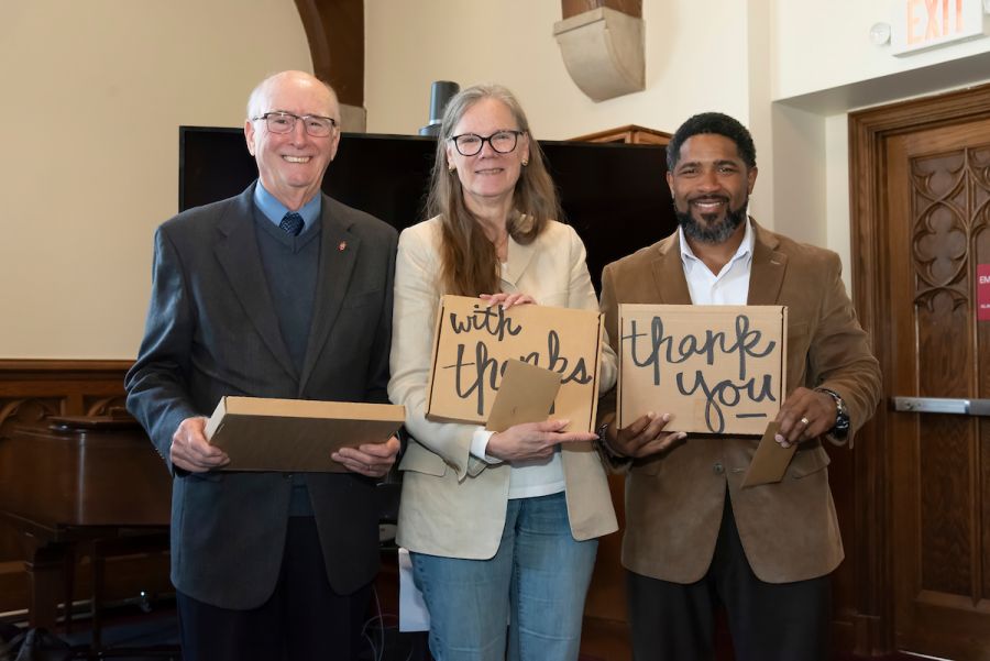 Bishop Ken Carder, Cari Willis, and Louis Threatt at the 15th Anniversary of the Prison Studies Program