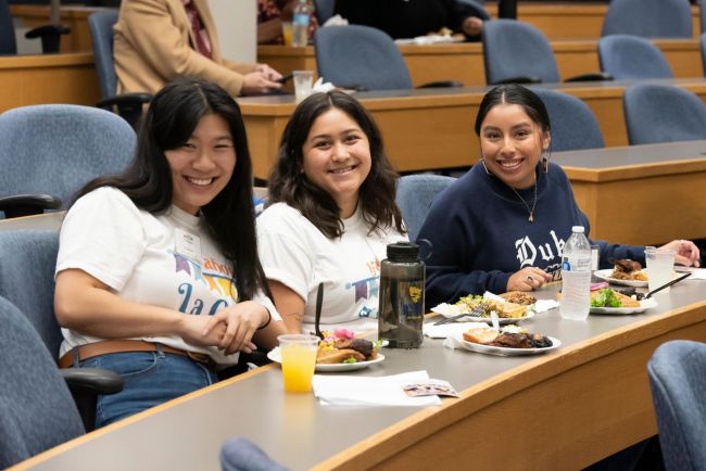 Hispanic House students lunch panel