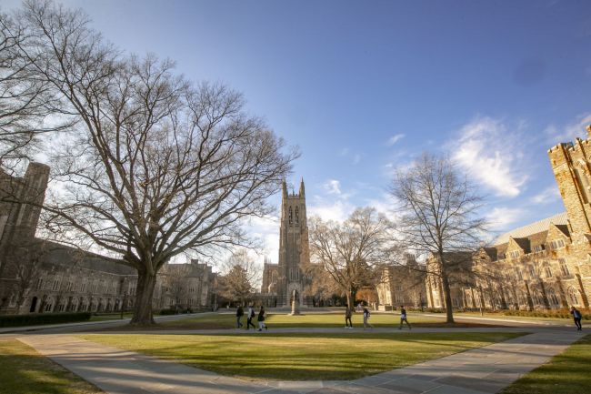 Main Abele quad with Duke Chapel in background