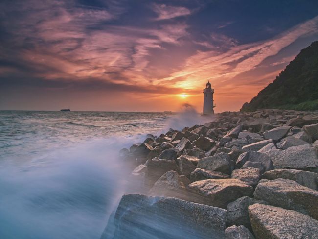 Lighthouse sunset