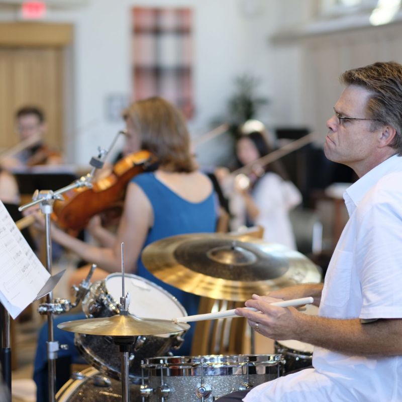 headshot of Willis on drums